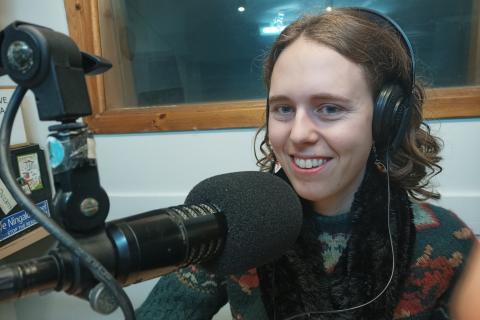Anna Langford from Friends of the Earth in the 3cr Studio
