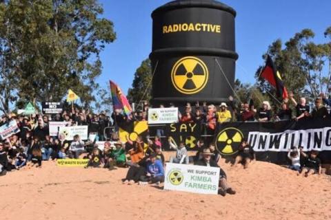 A rally in Kimba to oppose the nuclear waste dump
