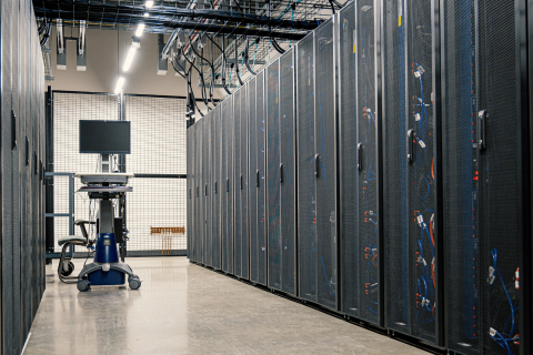 Image of the interior of a data centre