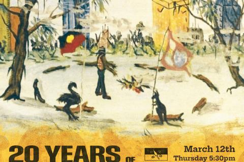 Camp Sovereignty 20 Years Anniversary Event Poster for March 12, 2026