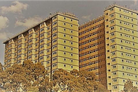 Photo of a public housing high rise