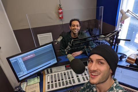 Fahad and Jacob in studio