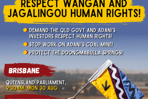 Respect Wangan & Jagalingou Human Rights Rally, Monday 30th August