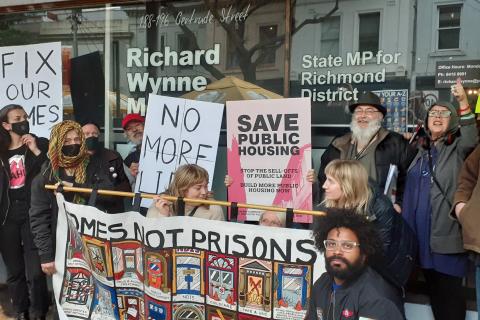 240 Wellington St Public Housing Rally outside Richard Wynne's Office