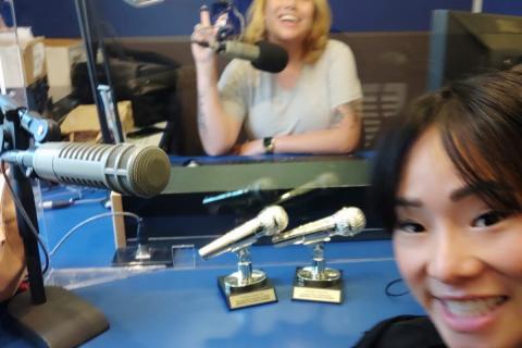 Kitty and Sasja in 3CR studios 