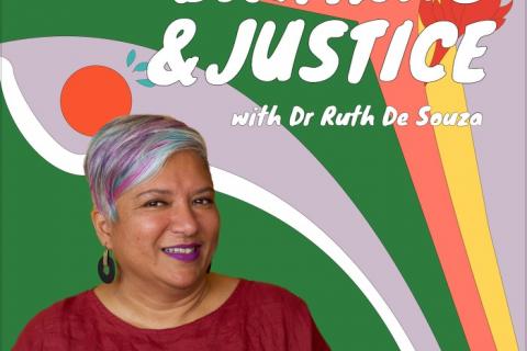 Birthing and Justice podcast. Cover image by Atong Atem