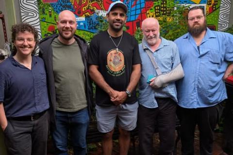 John, Oscar, Jimmy and Em with guest Nathan Lovett-Murray