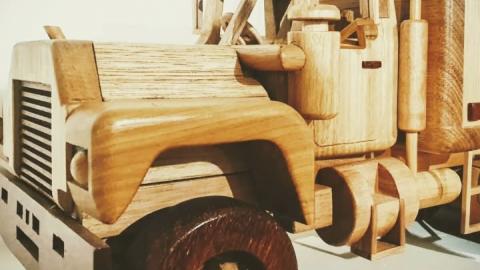 Wooden Truck Sculpture from Orbost Arts Centre