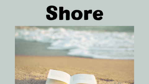 Image has black text that says The Fatal Shore and an image of an open book on the beach