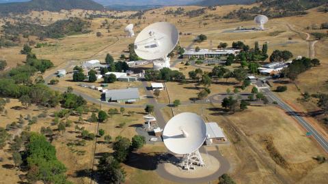 Aerial view of the Canberra Deep Space Communication Complex