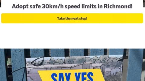 Adopt safe 30km/h streets in Richmond + Say YES to a new Wellington Street. Images: supplied