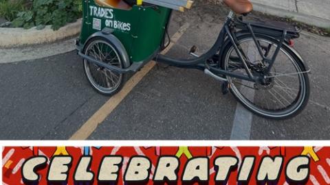 Tradies on Bikes, Thornbury / 3CR celebrates 50 years in 2026. Image supplied.