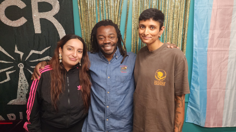 Inez, Demi Adejuyigbe and Priya in 3CR's Studio 1.