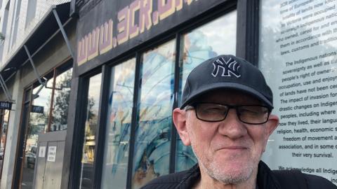 Grant Caldwell outside 3CR