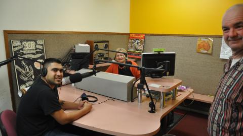 Omar Musa and Di and Santo at 3CR 2014