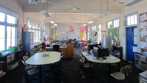 A school classroom