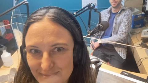 Photo of Meg and Nick in the 3CR studio