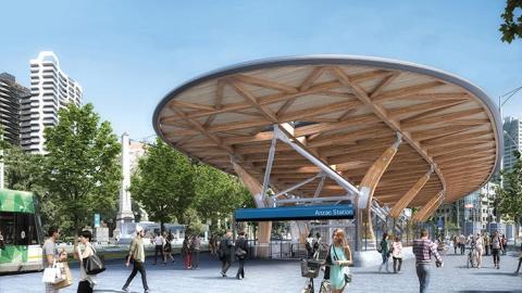 Anzac Train Station on a sunny day