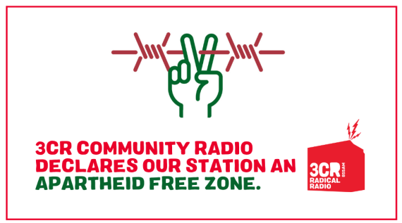 3CR is an Apartheid Free Zone