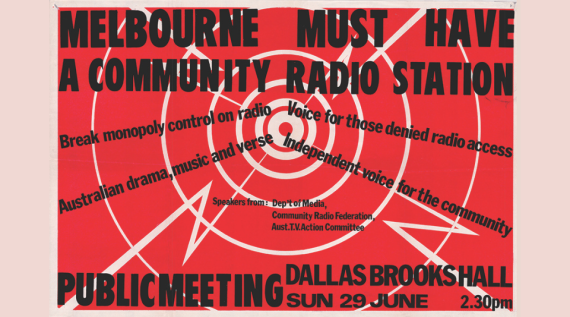 Melbourne Community Radio poster 1975