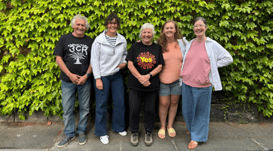 L-R John Arnott, Chloe Thomson, Virginia Heywood, Chloe Foster, Emma Herd 