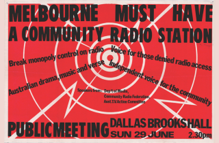 Melbourne Community Radio poster 1975