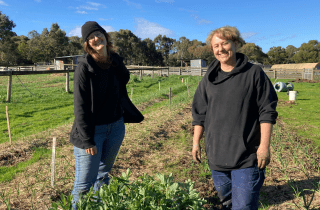 Pop Up Garlic Farmers Vicky Ellmore and Lynn-eva Bottomley